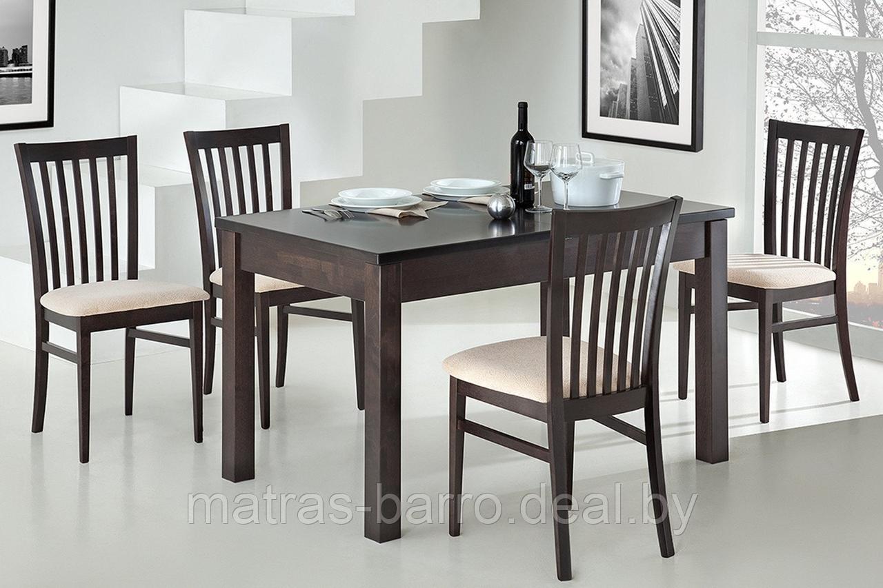 Обеденная группа: стол Комфорт венге со стульями Комфорт венге/ткань Дюна 6