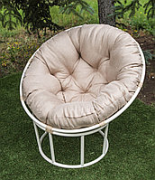 Кресло садовое из ротанга Папасан белый