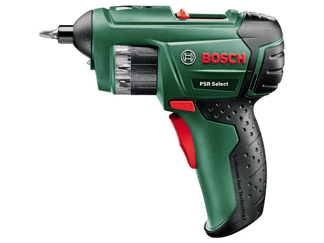 Аккум. шуруповерт BOSCH PSR Select в чем. (3.6 В, 1 акк., 1.5 А/ч Li-Ion, 1 скор., 5 Нм, шурупы до 5 мм)