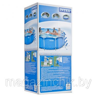 Каркасный бассейн 366 х 99 см Intex 28218 / 54424 Metal Frame Pool, лестница, фильтр насос купить в Минске - фото 2 - id-p1699296