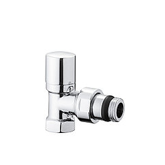 Кран радиаторный угловой обратка ICMA 1/2" с антипротечкой, хром