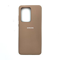 Чехол Silicone Cover для Samsung S11+ / S20 Ultra, Песочно-розовый