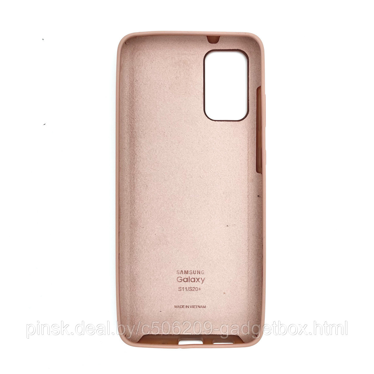 Чехол Silicone Cover для Samsung S11 / S20+, Песочно-розовый - фото 2 - id-p154459830