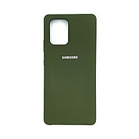 Чехол Silicone Cover для Samsung S10 Lite/M 80 S/A91, Темно-оливковый