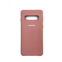 Чехол Silicone Cover для Samsung S10, Песочно-розовый