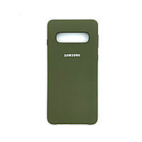 Чехол Silicone Cover для Samsung S10, Темно-оливковый