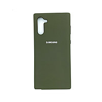 Чехол Silicone Cover для Samsung Note 10, Темно-оливковый