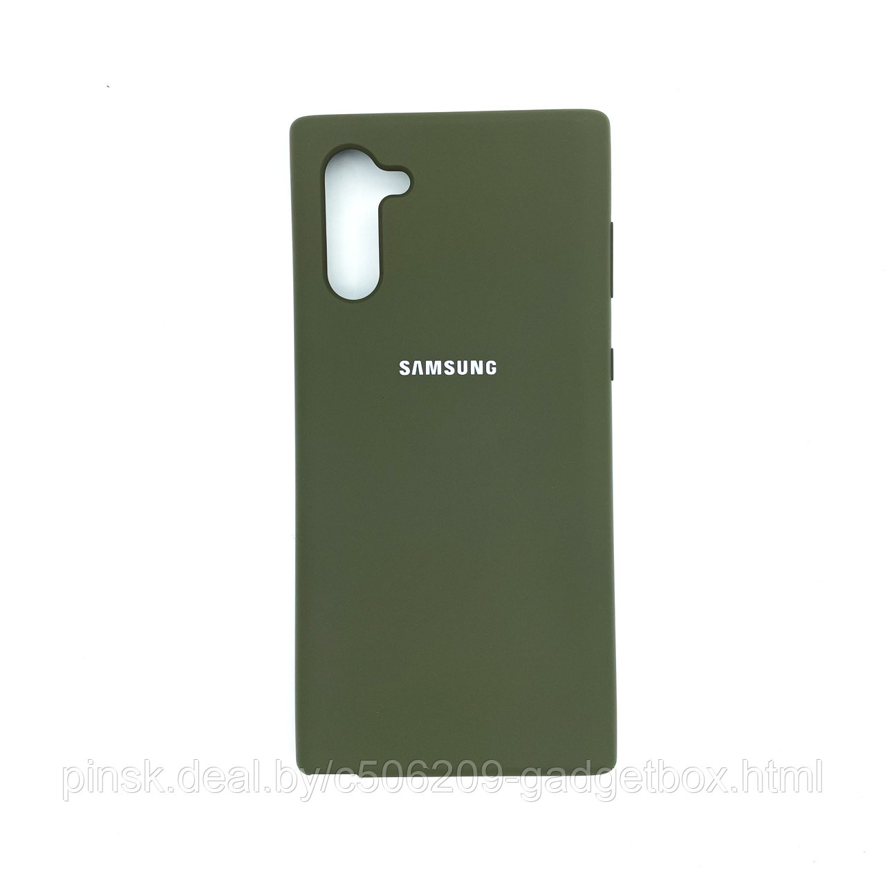 Чехол Silicone Cover для Samsung Note 10, Темно-оливковый - фото 1 - id-p154459658