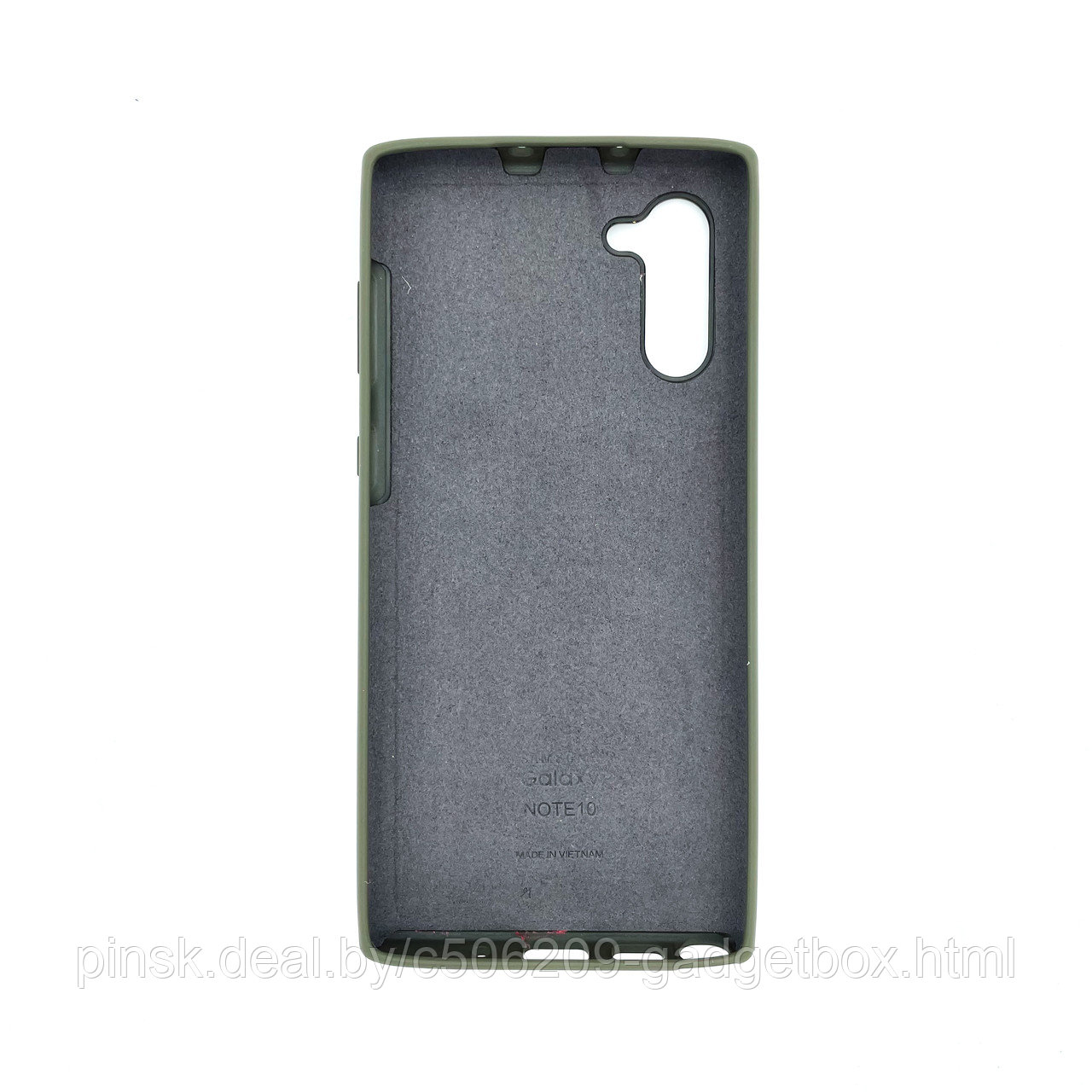 Чехол Silicone Cover для Samsung Note 10, Темно-оливковый - фото 2 - id-p154459658
