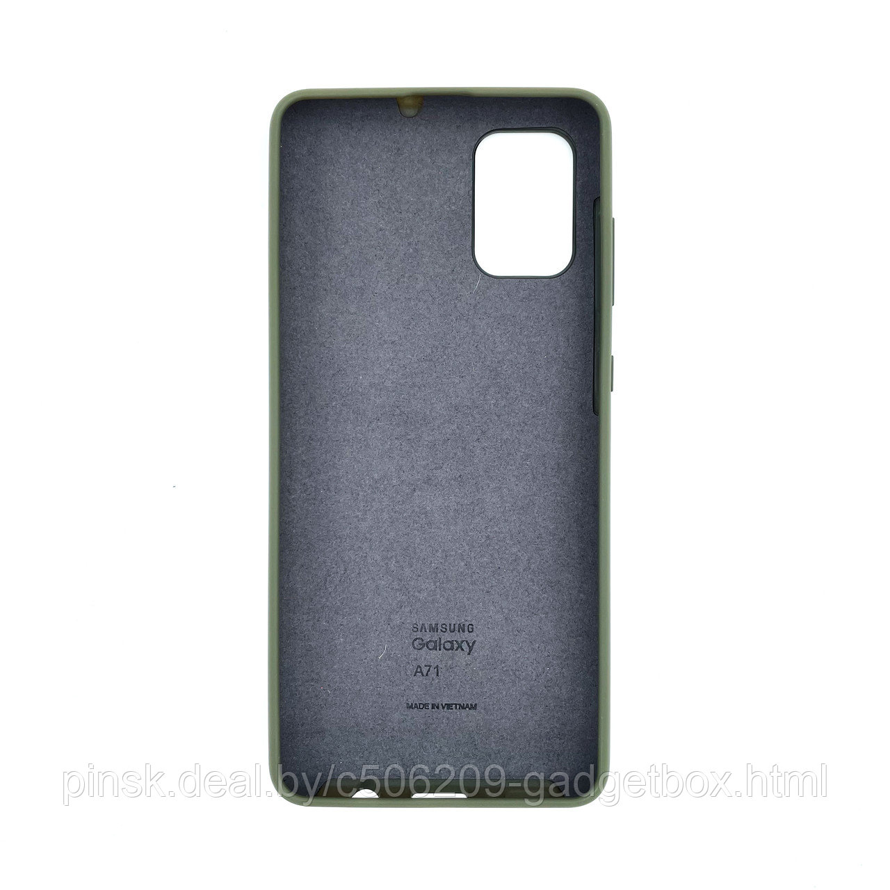 Чехол Silicone Cover для Samsung A71, Темно-оливковый - фото 2 - id-p154459572