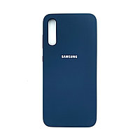 Чехол Silicone Cover для Samsung A70, Темно-синий