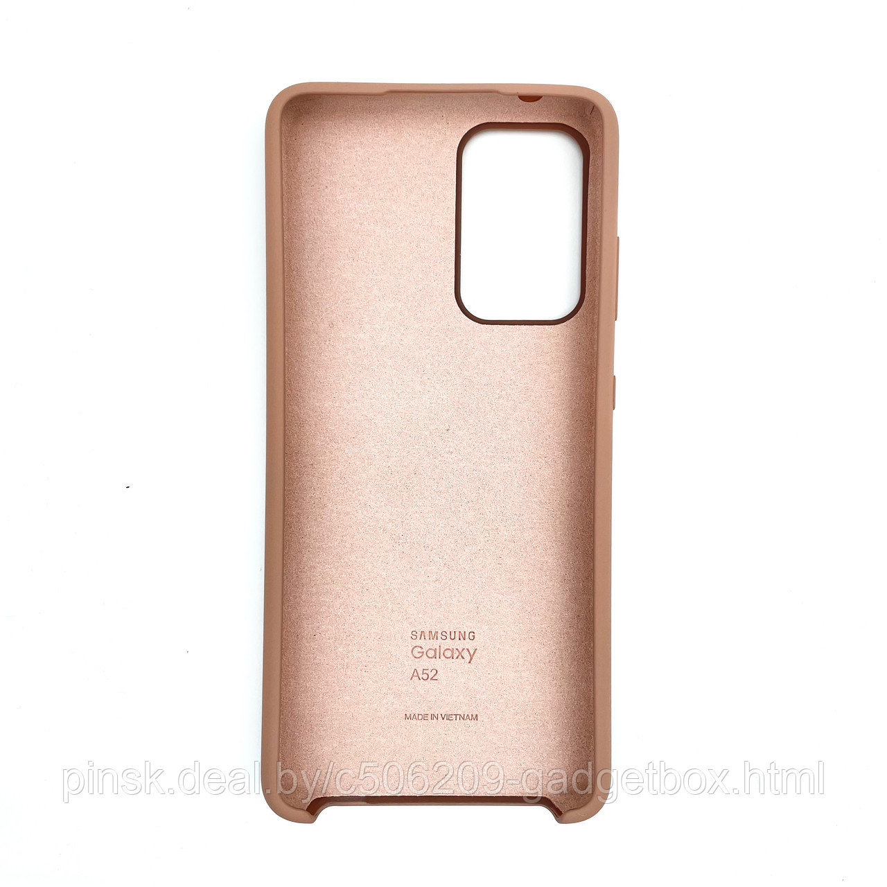 Чехол Silicone Cover для Samsung A52, Песочно-розовый - фото 2 - id-p154459556