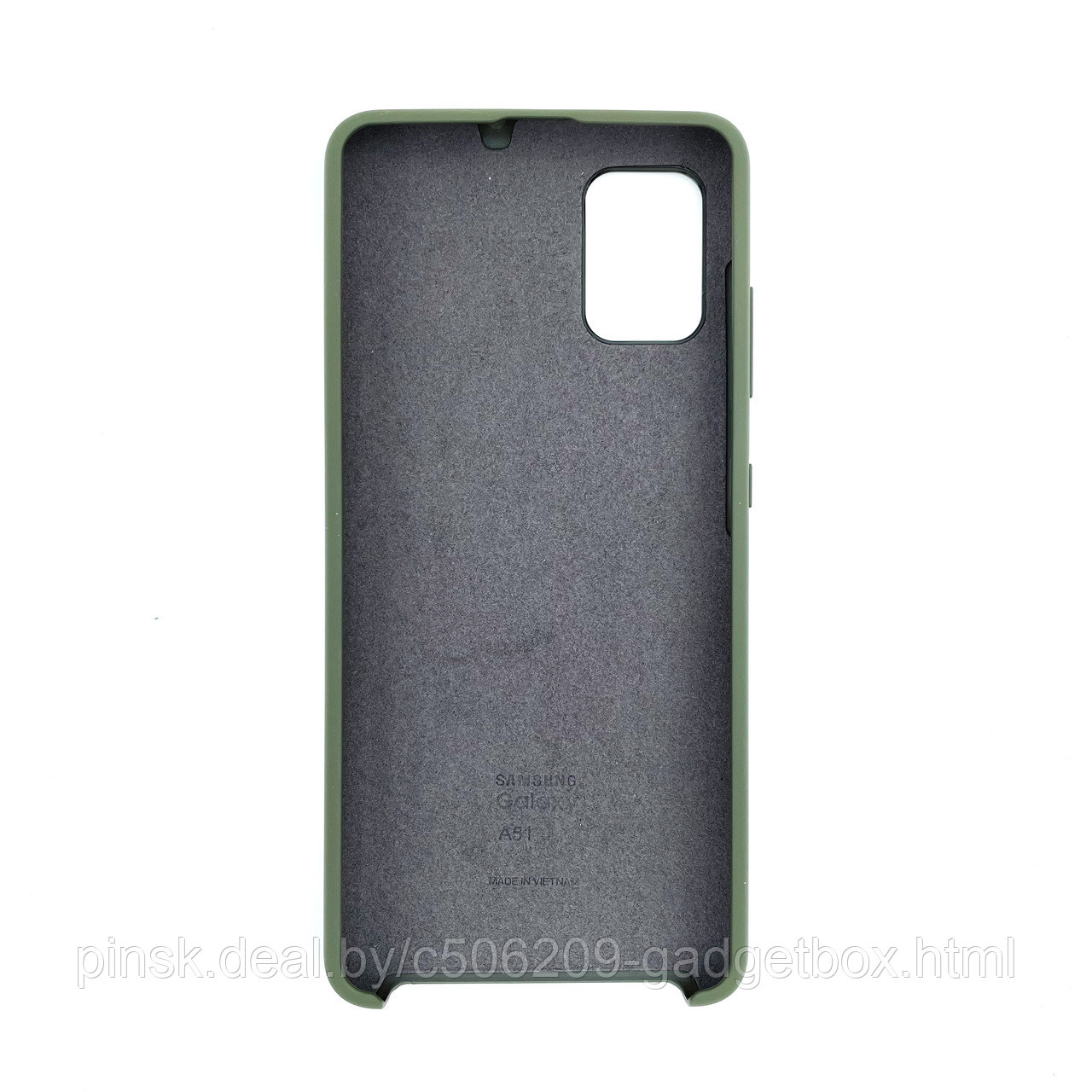 Чехол Silicone Cover для Samsung A51, Темно-оливковый - фото 2 - id-p154459555