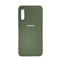 Чехол Silicone Cover для Samsung A50 / A50S / A30S, Темно-оливковый