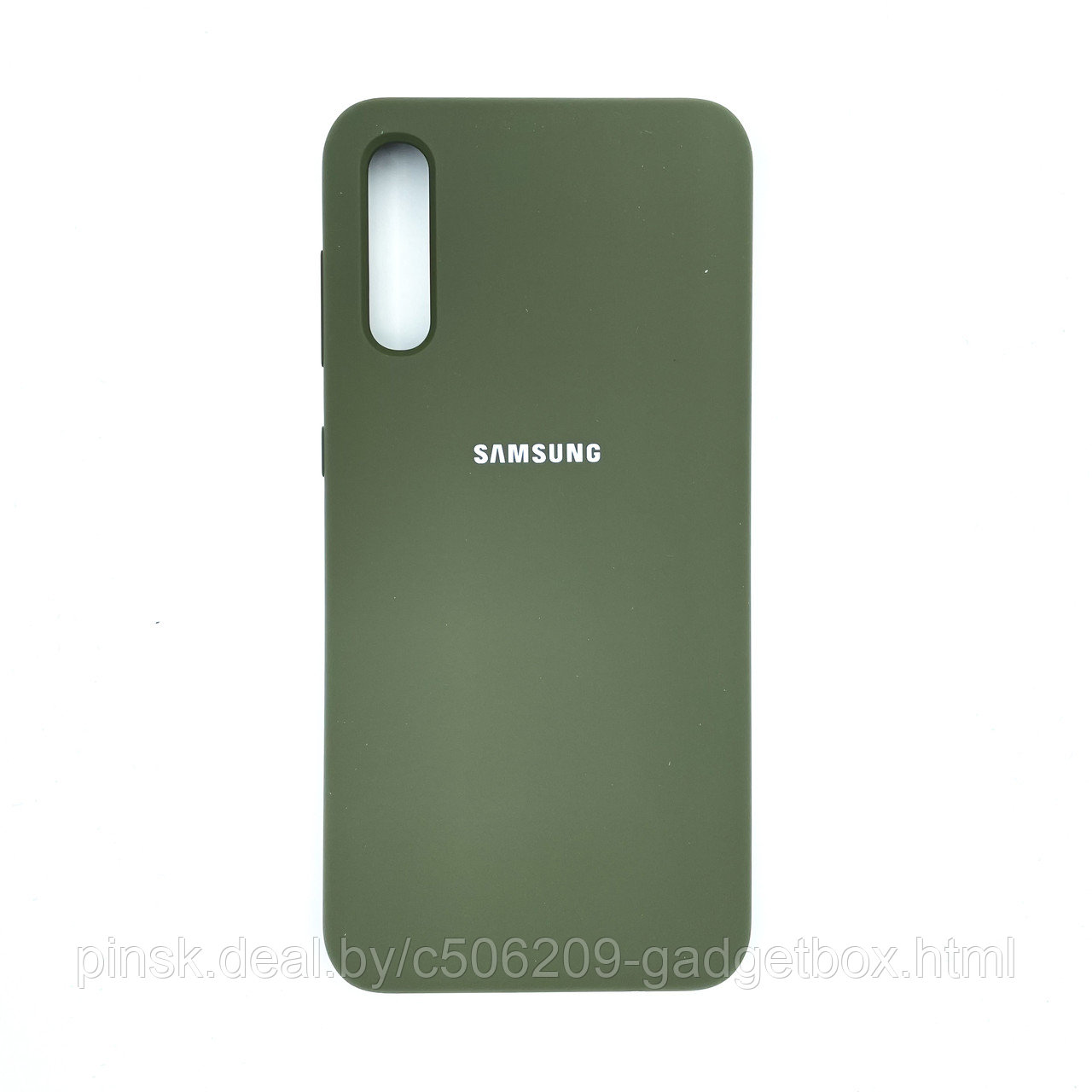 Чехол Silicone Cover для Samsung A50 / A50S / A30S, Темно-оливковый - фото 1 - id-p154459544