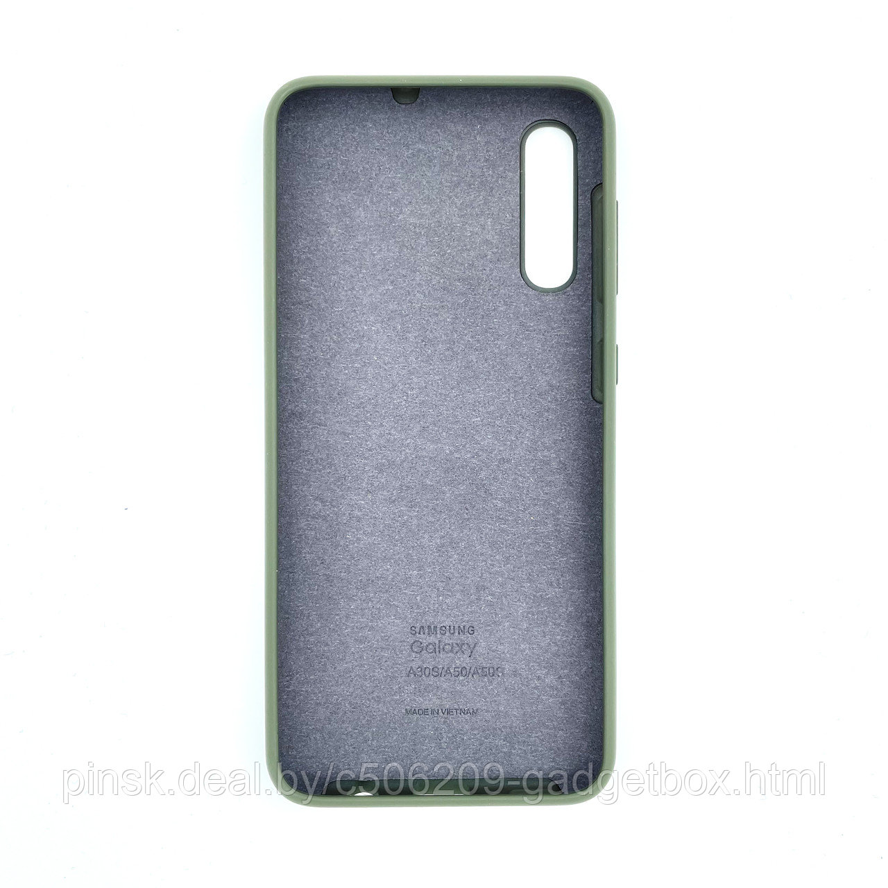 Чехол Silicone Cover для Samsung A50 / A50S / A30S, Темно-оливковый - фото 2 - id-p154459544