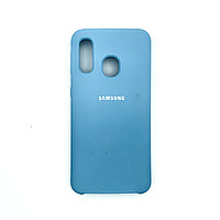 Чехол Silicone Cover для Samsung A40, Морской голубой
