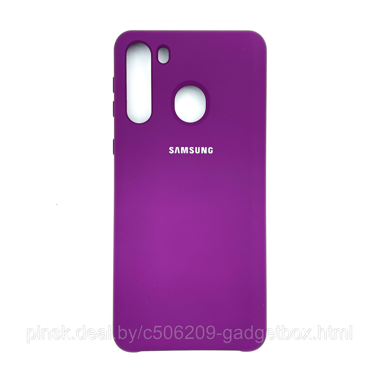 Чехол Silicone Cover для Samsung A21, Фиолетовый - фото 1 - id-p154459526