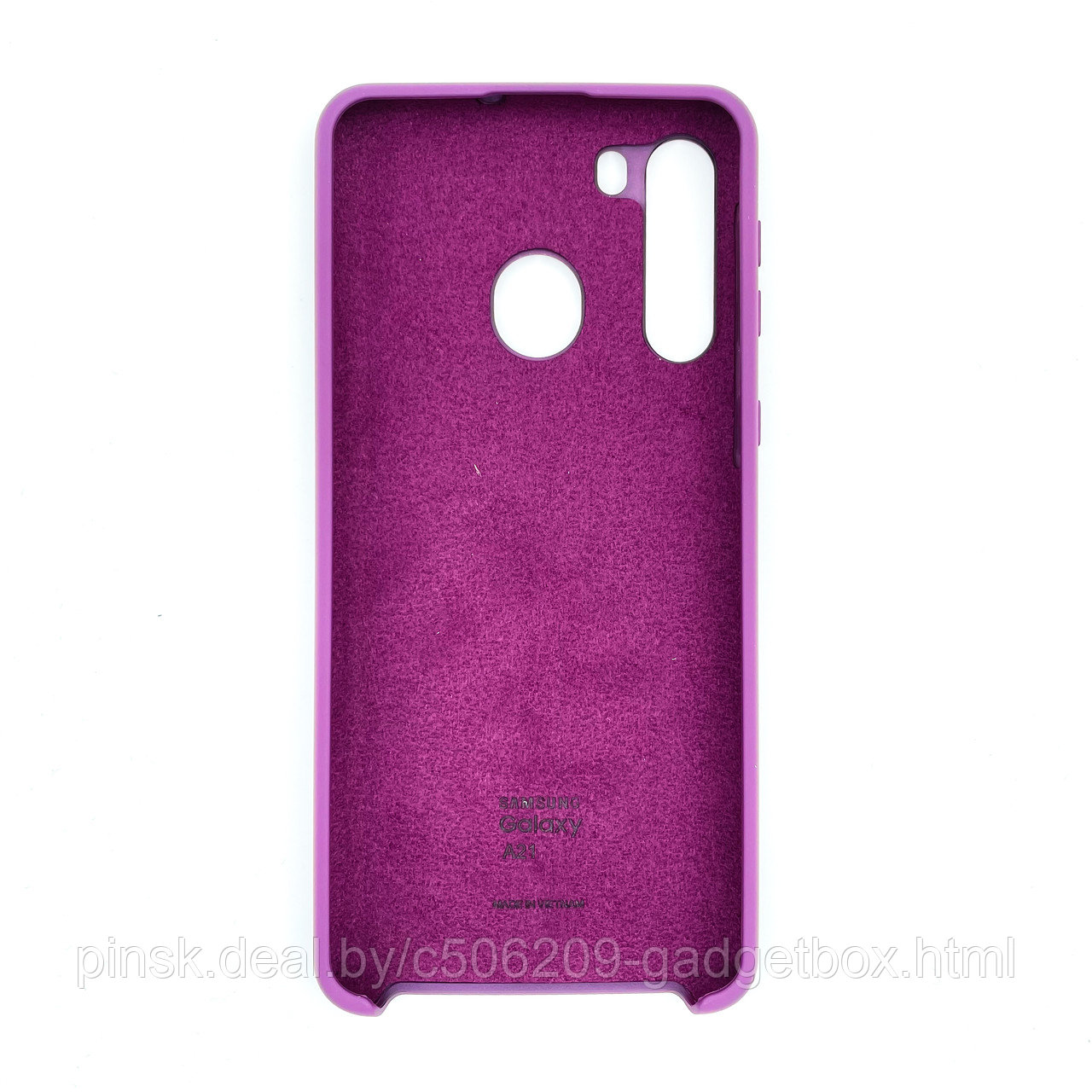 Чехол Silicone Cover для Samsung A21, Фиолетовый - фото 2 - id-p154459526