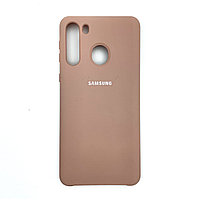 Чехол Silicone Cover для Samsung A21, Песочно-розовый