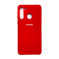 Чехол Silicone Cover для Samsung A21, Красный