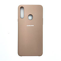 Чехол Silicone Cover для Samsung A20s, Песочно-розовый