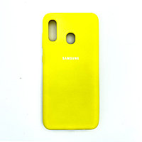 Чехол Silicone Cover для Samsung A20 / A30 / M10s, Ярко-желтый