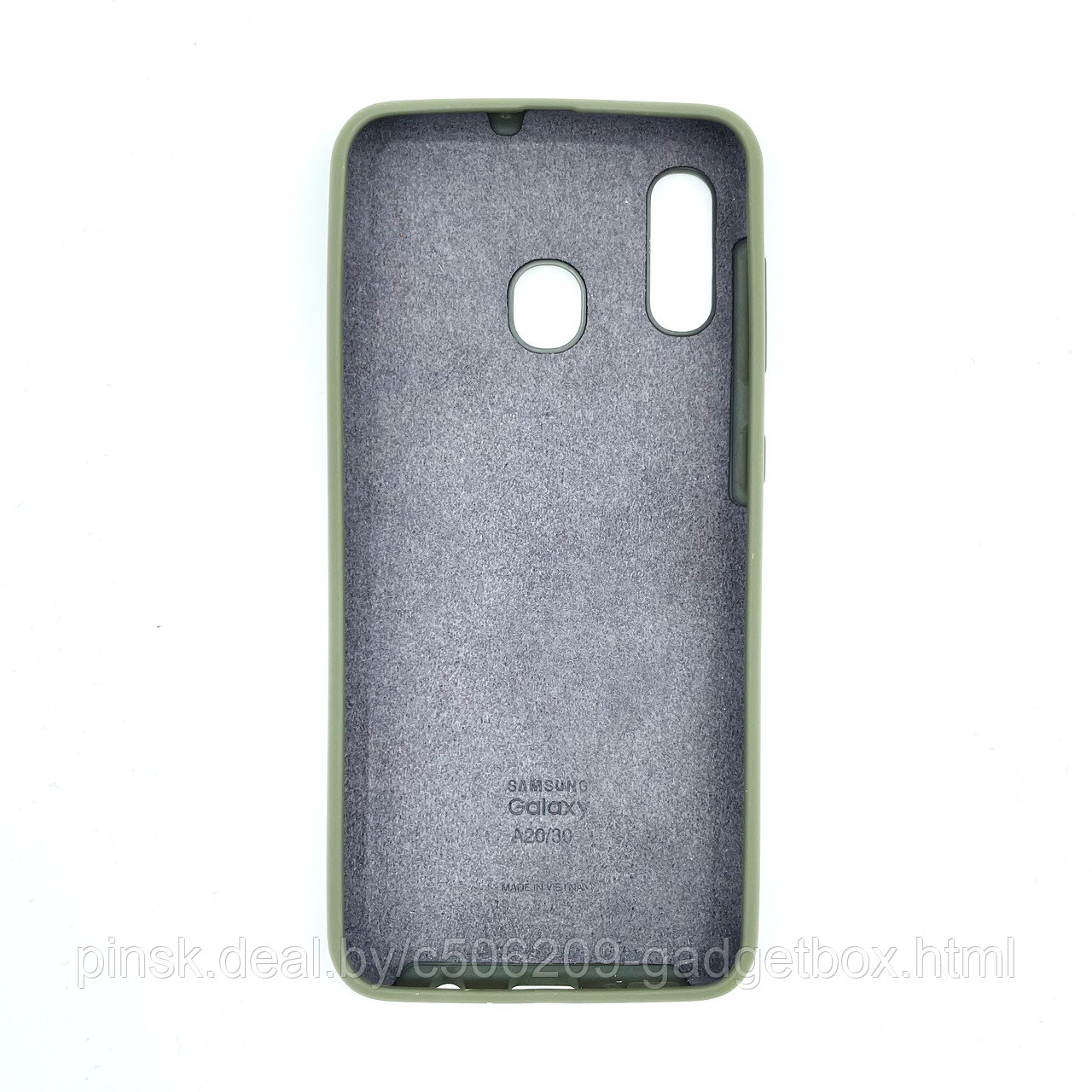 Чехол Silicone Cover для Samsung A20 / A30 / M10s, Темно-оливковый - фото 2 - id-p154459518