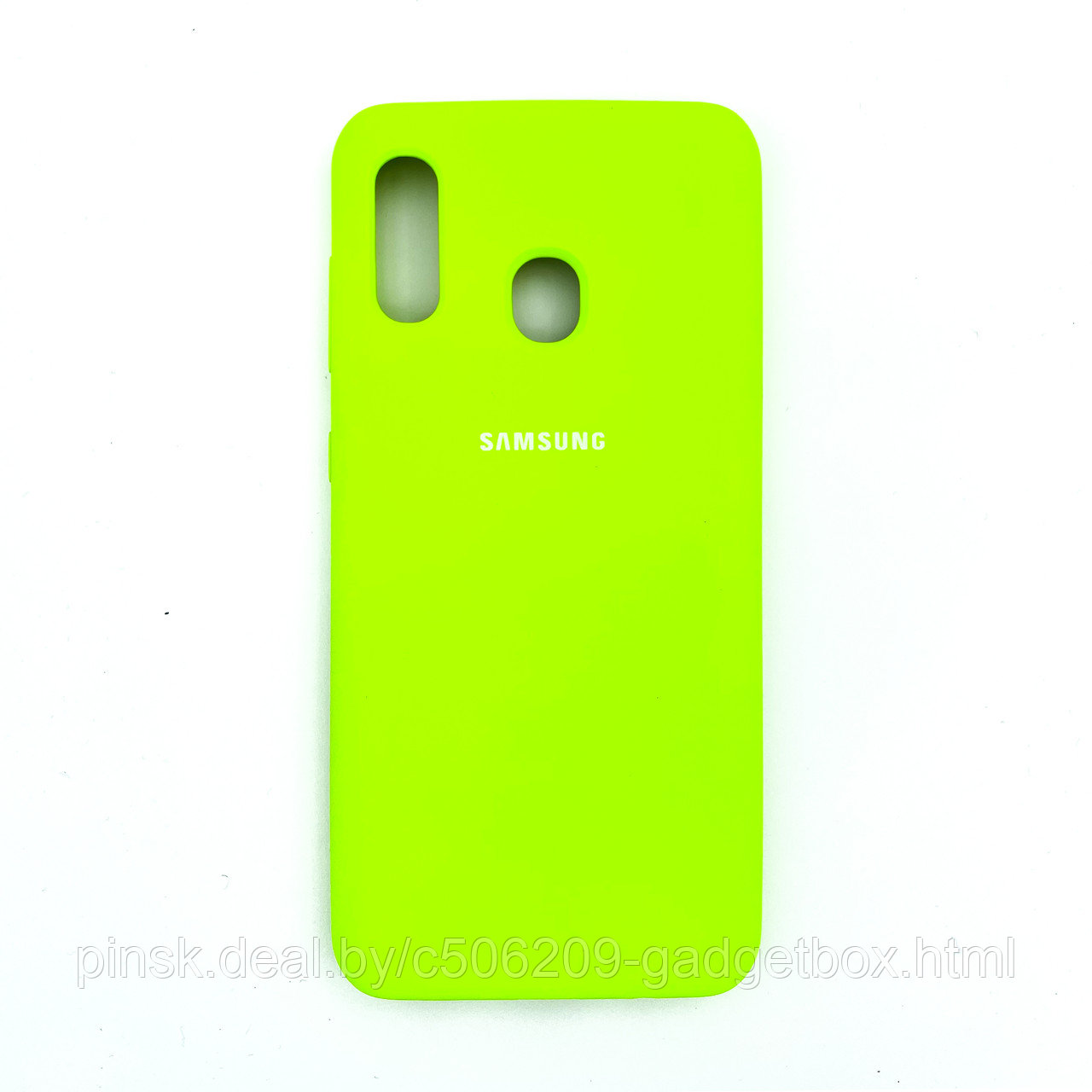 Чехол Silicone Cover для Samsung A20 / A30 / M10s, Кислотно-зеленый - фото 1 - id-p154459517