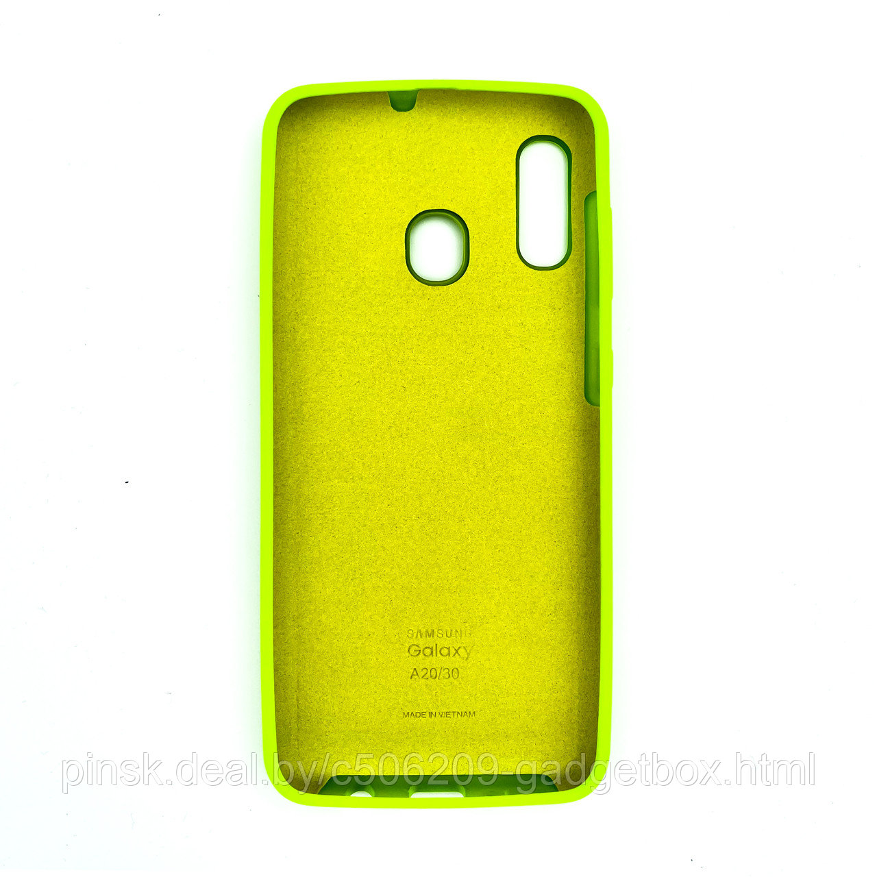 Чехол Silicone Cover для Samsung A20 / A30 / M10s, Кислотно-зеленый - фото 2 - id-p154459517