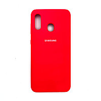 Чехол Silicone Cover для Samsung A20 / A30 / M10s, Фуксия