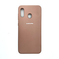 Чехол Silicone Cover для Samsung A20 / A30 / M10s, Песочно-розовый