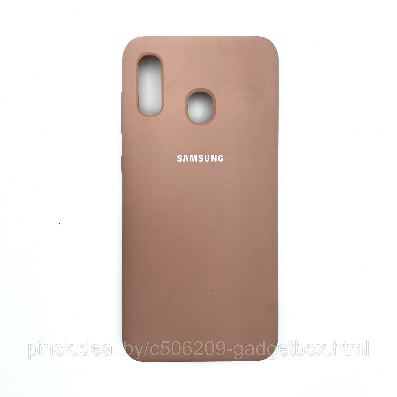 Чехол Silicone Cover для Samsung A20 / A30 / M10s, Песочно-розовый - фото 1 - id-p154459513