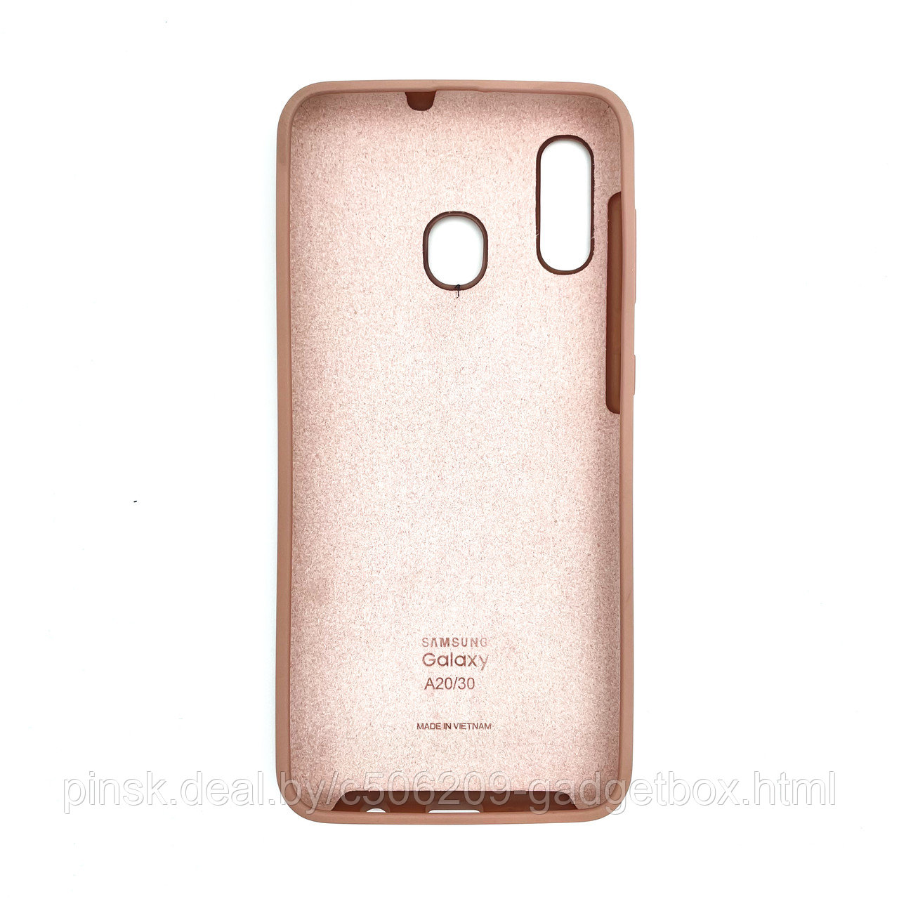 Чехол Silicone Cover для Samsung A20 / A30 / M10s, Песочно-розовый - фото 2 - id-p154459513