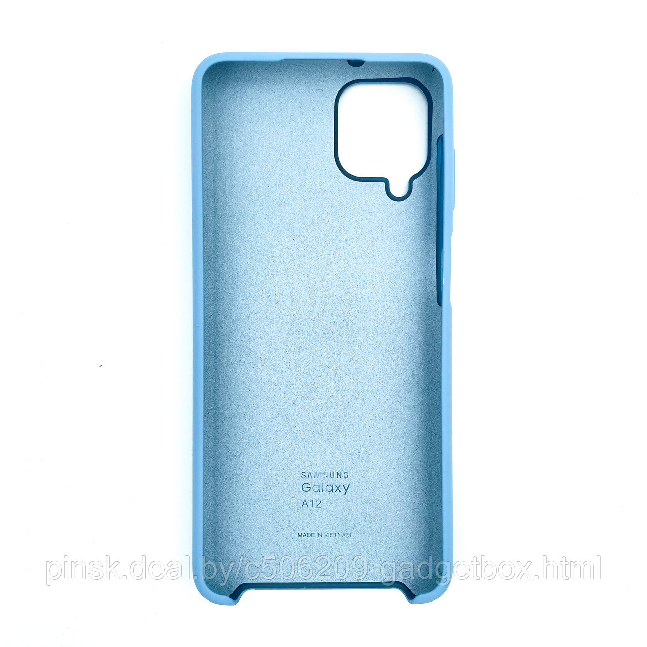 Чехол Silicone Cover для Samsung A12, Морской голубой - фото 2 - id-p154459507