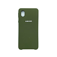 Чехол Silicone Cover для Samsung A01 Core / M01 Core, Темно-оливковый