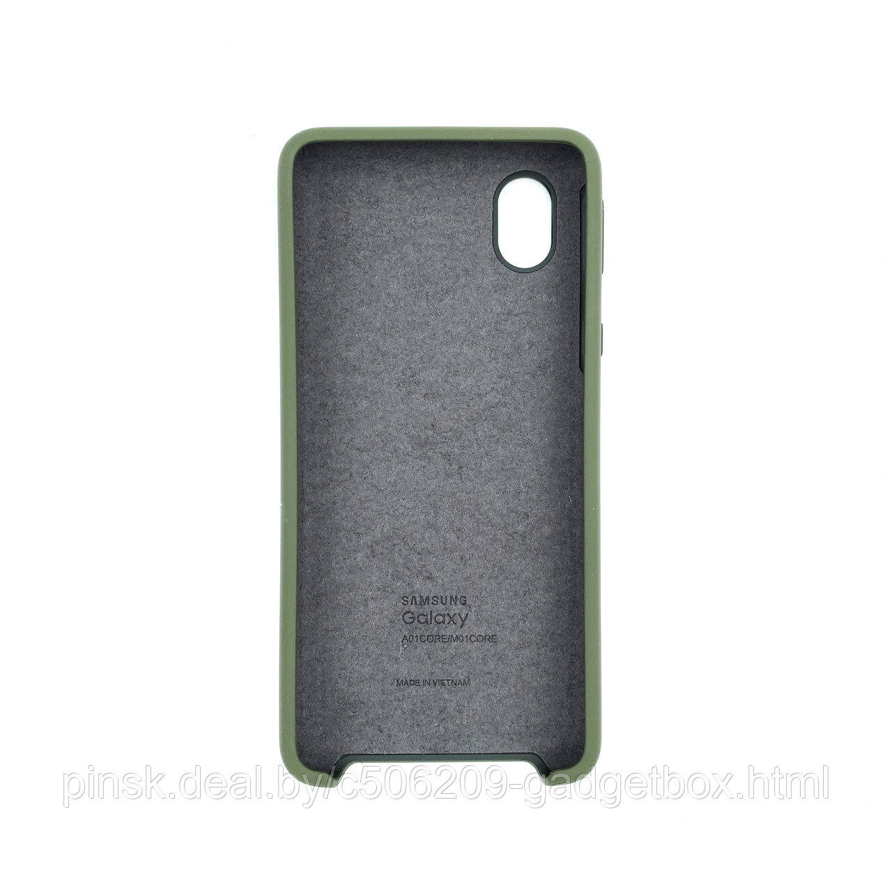 Чехол Silicone Cover для Samsung A01 Core / M01 Core, Темно-оливковый - фото 2 - id-p154459486