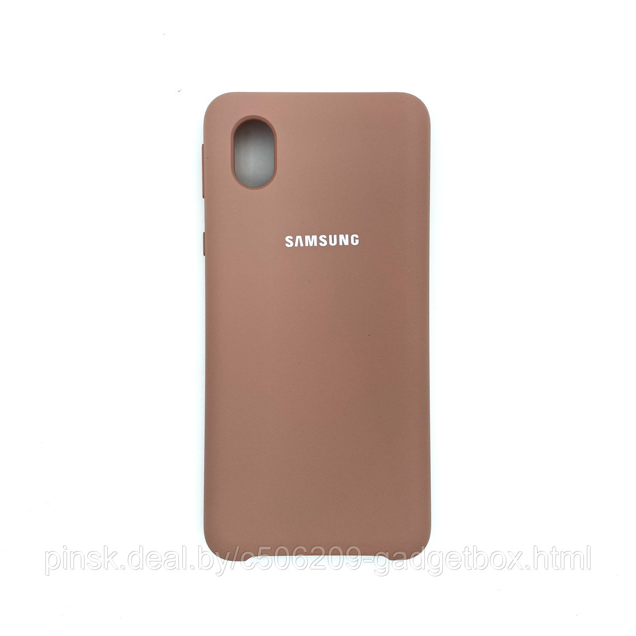 Чехол Silicone Cover для Samsung A01 Core / M01 Core, Песочно-розовый - фото 1 - id-p154459485