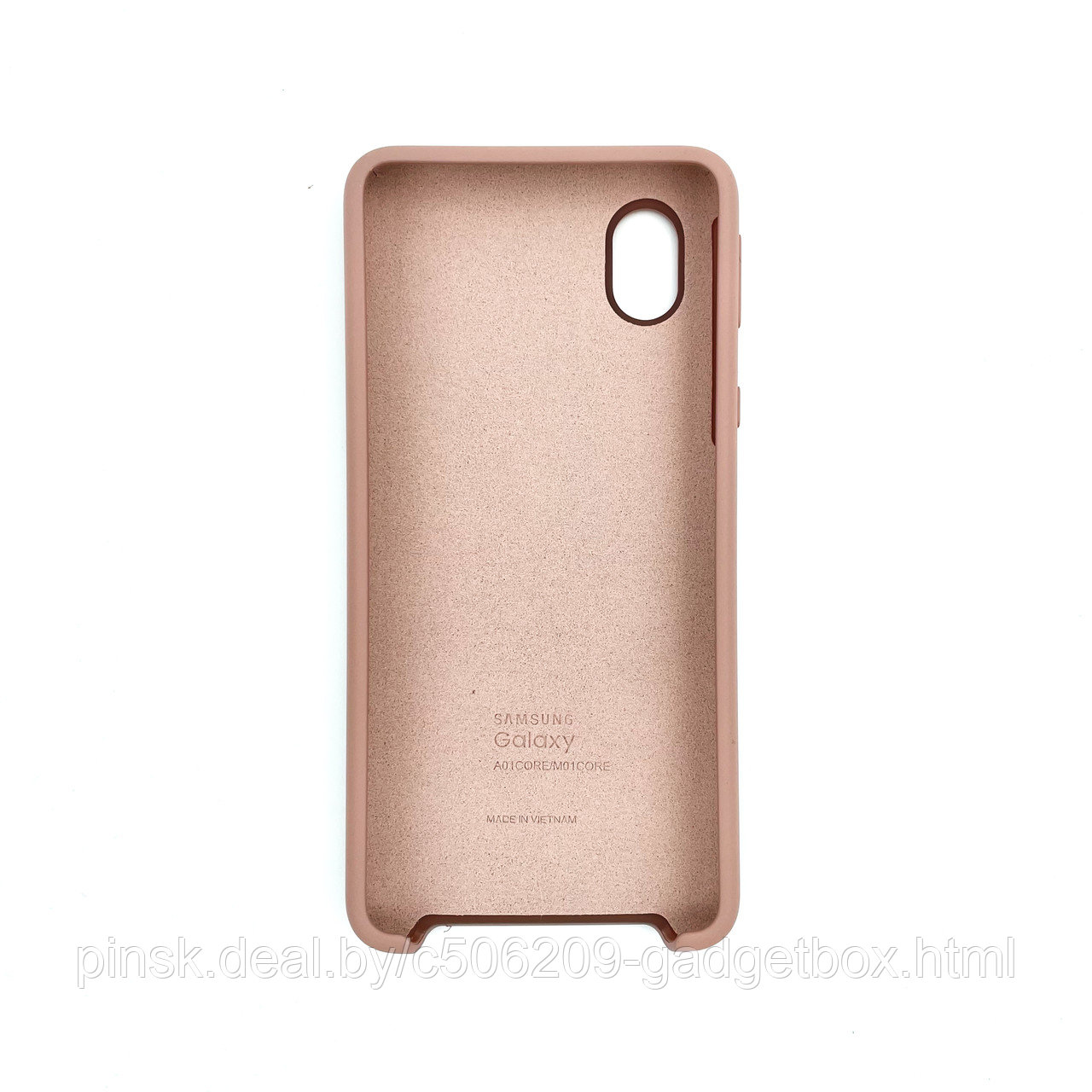 Чехол Silicone Cover для Samsung A01 Core / M01 Core, Песочно-розовый - фото 2 - id-p154459485