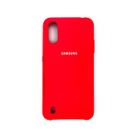 Чехол Silicone Cover для Samsung A01, Фуксия