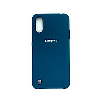 Чехол Silicone Cover для Samsung A01, Синий