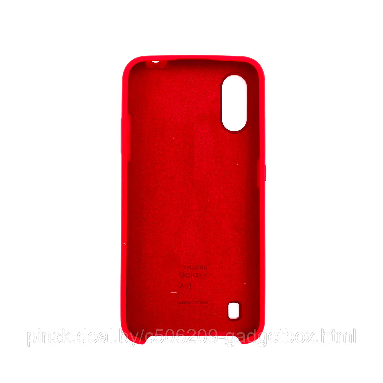 Чехол Silicone Cover для Samsung A01, Красный - фото 2 - id-p154459477