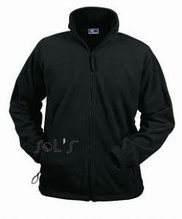 Мужская куртка из флиса черного цвета на молнии NORTH 55000