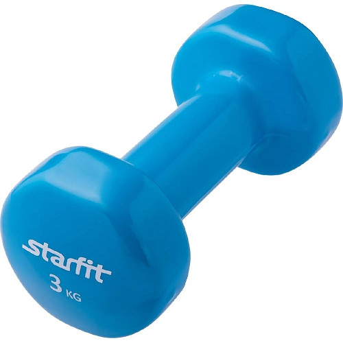Гантель виниловая Starfit DB-101 3 кг blue
