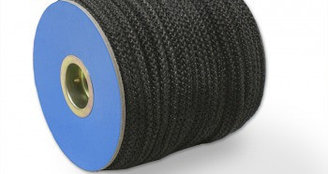 Шнур ST550 плетеный 15 мм графитовый термостойкий из стекловолокна