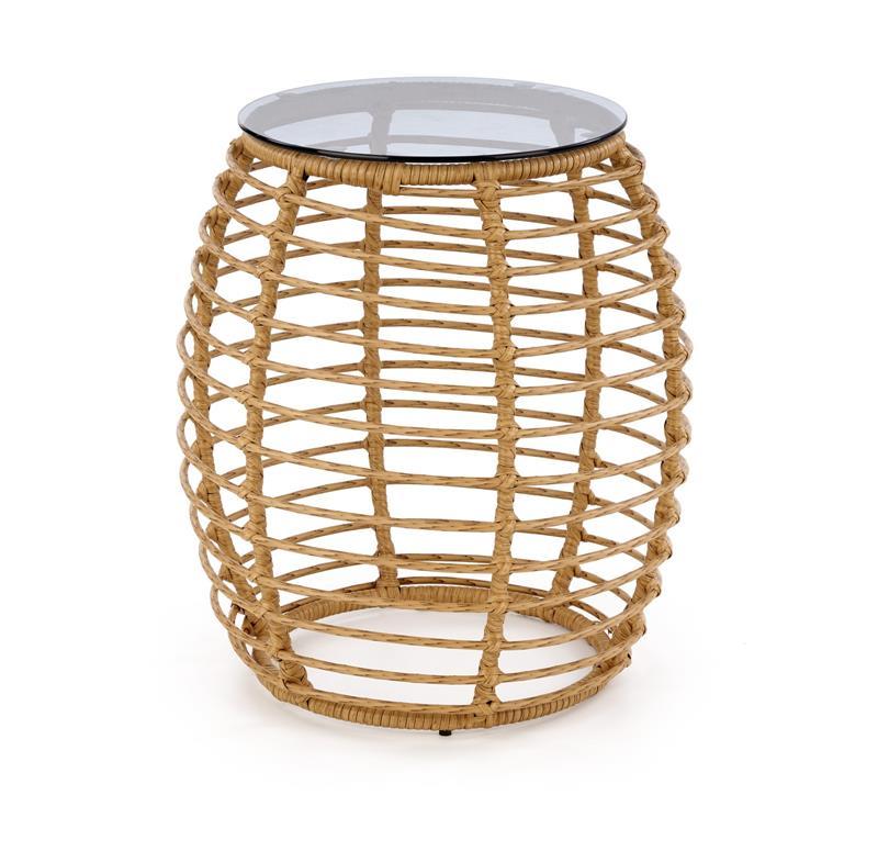 Стол журнальный Halmar BARREL (натуральный/черный)