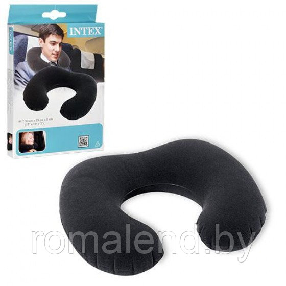 Надувная подушка-подголовник Intex Travel Pillow 68675 для шеи - фото 2 - id-p154455965