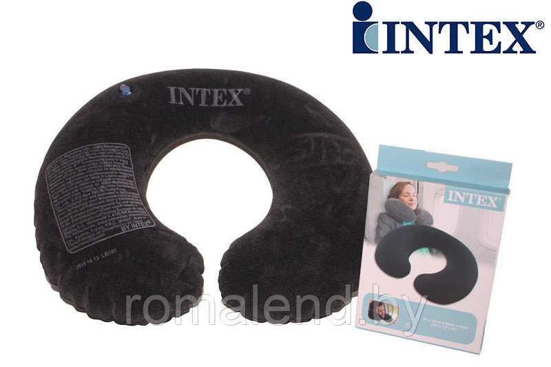 Надувная подушка-подголовник Intex Travel Pillow 68675 для шеи - фото 3 - id-p154455965