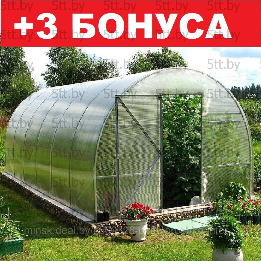 Теплица Сибирская 20Ц-1Л (шаг 1м.) 8 МЕТРОВ + 3 бонуса