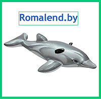 Надувной плотик "Дельфин" (175 х 66 см), 2 ручки, от 3 лет, INTEX 58535NP